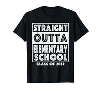Straight Outta Elementary School Tee Class of 2032 Graduate T-Shirt