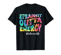 Straight Outta Energy Tie Dye Librarian Life Women T-Shirt
