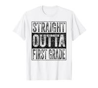 Straight Outta First Grade Class 2026 Graduate 1st Grade T-Shirt