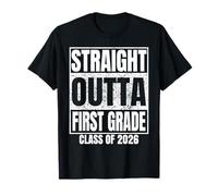 Straight Outta First Grade Class 2026 Graduation 1st Grade T-Shirt