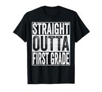 Straight Outta First Grade Graduate 2026 1st Grade Funny T-Shirt