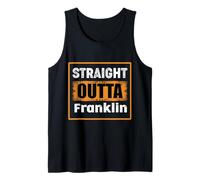 Straight Outta Franklin Tennessee USA Retro Distressed Humour Débardeur