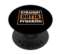Straight Outta Franklin Tennessee USA Retro Distressed Humour PopSockets PopGrip Adhésif