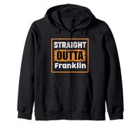 Straight Outta Franklin Tennessee USA Retro Distressed Humour Sweat à Capuche