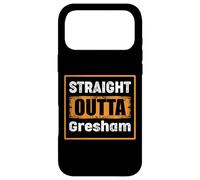 Straight Outta Gresham Oregon USA Rétro Vieilli Vintage Coque pour iPhone 17 Pro Max