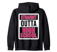 Straight Outta High School Graduate Graduation Girls Women Sweat à Capuche