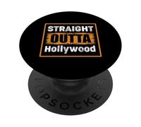 Straight Outta Hollywood USA Retro Distressed Vintage Humour PopSockets PopGrip Adhésif