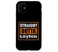 Straight Outta Layton Utah USA Rétro Vieilli Vintage Coque pour iPhone 11