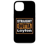 Straight Outta Layton Utah USA Rétro Vieilli Vintage Coque pour iPhone 13