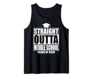 Straight Outta Middle School Graduation Class 2026 Graduate Débardeur