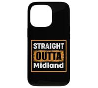 Straight Outta Midland Texas USA Rétro Vieilli Vintage Coque pour iPhone 13 Pro