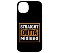 Straight Outta Midland Texas USA Rétro Vieilli Vintage Coque pour iPhone 14 Plus