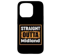 Straight Outta Midland Texas USA Rétro Vieilli Vintage Coque pour iPhone 15 Pro