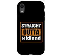 Straight Outta Midland Texas USA Rétro Vieilli Vintage Coque pour iPhone XR