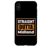 Straight Outta Midland Texas USA Rétro Vieilli Vintage Coque pour iPhone XS Max