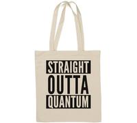 Straight Outta Quantum Funny Physics Meme Sac fourre-tout en coton naturel Blanc