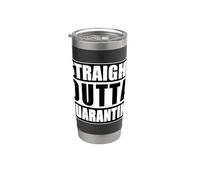 Straight Outta Quarantine Vintage Distressed City Gobelet isotherme en acier inoxydable double paroi