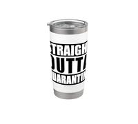 Straight Outta Quarantine Vintage Distressed City Gobelet isotherme en acier inoxydable double paroi