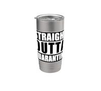 Straight Outta Quarantine Vintage Distressed City Gobelet isotherme en acier inoxydable double paroi