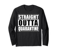 Straight Outta Quarantine Vintage Distressed City Manche Longue