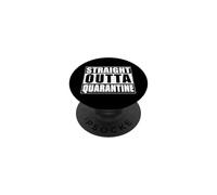 Straight Outta Quarantine Vintage Distressed City PopSockets PopGrip Adhésif