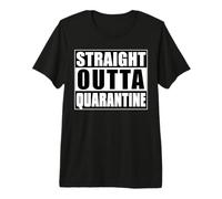 Straight Outta Quarantine Vintage Distressed City T-Shirt Haut de Gamme