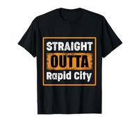 Straight Outta Rapid City, Dakota du Sud, États-Unis, Retro Vintage T-Shirt