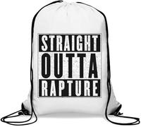 Straight Outta Rapture Sac de gym style hip-hop décontracté avec cordon de serrage Blanc
