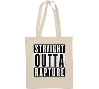 Straight Outta Rapture Sac fourre-tout en coton naturel Style Hip Hop Blanc