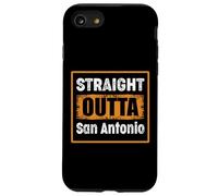 Straight Outta San Antonio Texas USA Retro Distressed Humour Coque pour iPhone SE (2020) / 7/8