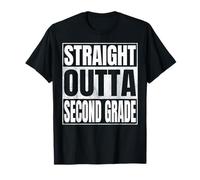 Straight Outta Second Grade Class of 2026 Graduate 2nd Grade T-Shirt
