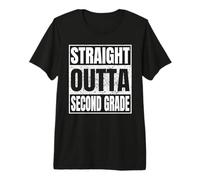 Straight Outta Second Grade Graduation Class 2026 2nd Grade T-Shirt Haut de Gamme