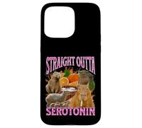 Straight Outta Serotonin Funny Capybara Meme Bootleg Y2K Coque pour iPhone 15 Pro Max