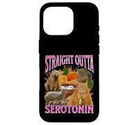 Straight Outta Serotonin Funny Capybara Meme Bootleg Y2K Coque pour iPhone 16 Pro