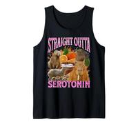 Straight Outta Serotonin Funny Capybara Meme Bootleg Y2K Débardeur