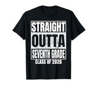 Straight Outta Seventh Grade Class 2026 Graduation 7th Grade T-Shirt