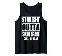 Straight Outta Sixth Grade Class 2026 Graduation 6th Grade Débardeur
