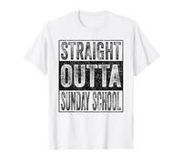 Straight Outta Sunday School Class of 2026 Graduate Funny T-Shirt
