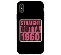 Straight Outta The 60's 1960's Born Birthday Vintage Femme Coque pour iPhone X/XS