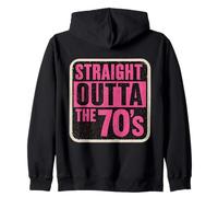 Straight Outta The 70's 1970's Born Birthday Girls Women Sweat à Capuche