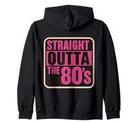 Straight Outta The 80's 1980's Born Women Birthday Girls Sweat à Capuche