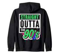 Straight Outta The 90's 1990's Born Birthday Hommes Femmes B-Day Sweat à Capuche