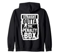 Straight Outta The Penalty Box Gardien de but de joueur de hockey sur glace Sweat à Capuche