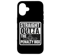 Straight Outta The Penalty Box Joueur de Hockey sur Glace Garçons Filles Coque pour iPhone 16