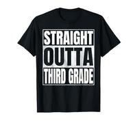Straight Outta Third Grade Class of 2026 Graduate 3rd Grade T-Shirt