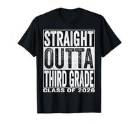 Straight Outta Third Grade Graduate Funny 2026 3rd Grade T-Shirt