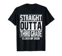 Straight Outta Third Grade Graduation Class 2026 3rd Grade T-Shirt