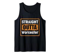 Straight Outta Worcester Massachusetts USA Retro Humour Débardeur