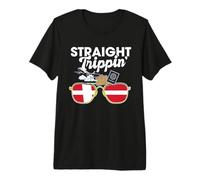 Straight Trippin' Dane Vacation Tour Voyage Correspondant T-Shirt Haut de Gamme