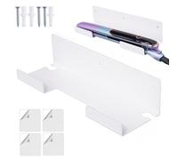 Straightener Holder, Acrylic Wall Mount Storage Rack with Heat Resistant Design and Space Saving Organization, Hair Styling Tool Holder for Bathroom Sink Cabinet Vanity Salon Makeup Dresser Travel